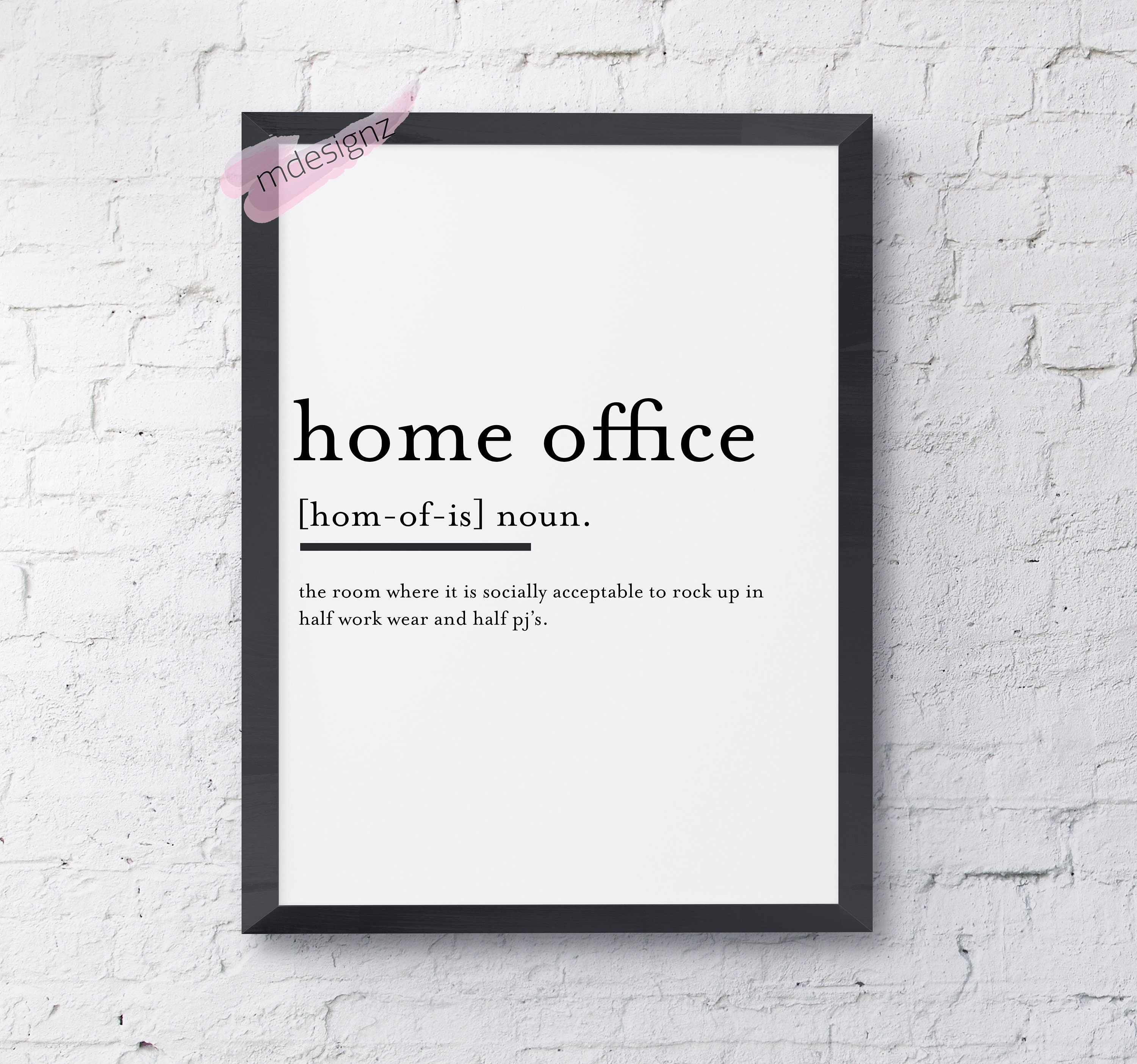 A4/A5/6x4 Print / Home Office Definition /Home Office Wall Art Etsy