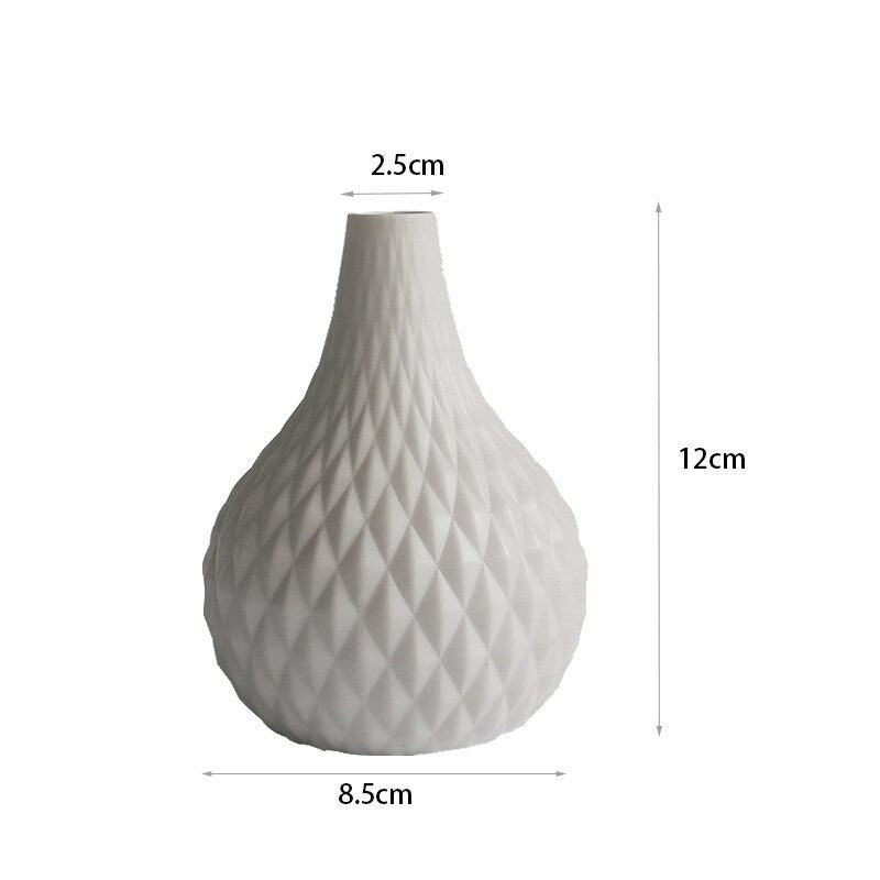 Nordic White Ceramic Flower Vases / Porcelain Vases / Pampas | Etsy