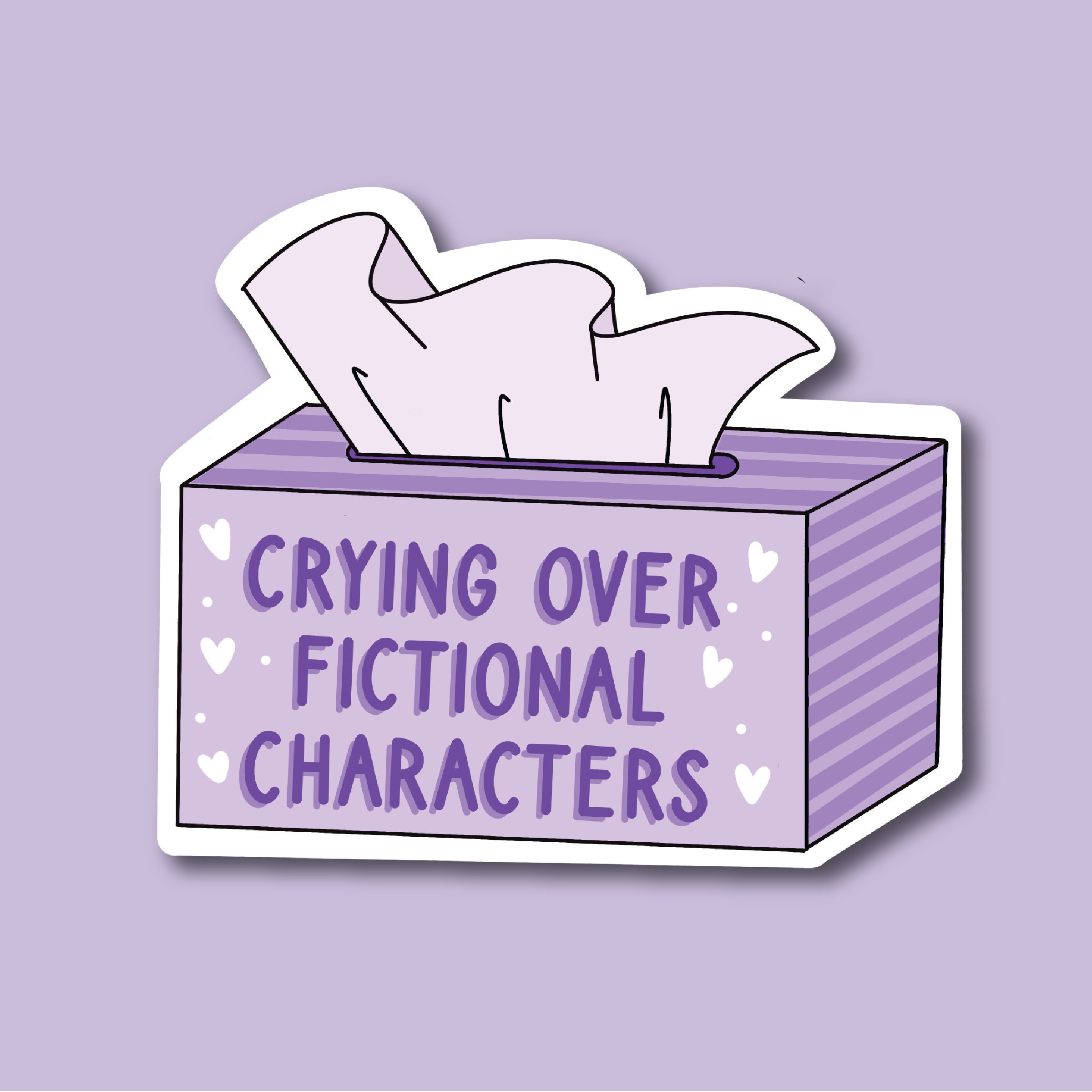 Crying Over Fictional Characters Sticker: Booktok Kindle Decal - Etsy