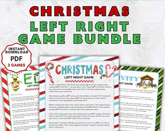 Christmas Left Right Game, Christmas Party Game, Gift Exchange Game, Pass The Gift Game, Pass The Present, Nativity Story Left Right Game