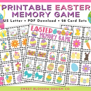 Juego de memoria de Pascua, juego de correspondencias de Pascua imprimible, juego de memoria para niños imprimible, juego imprimible para niños, tarjetas de juego de memoria imprimibles