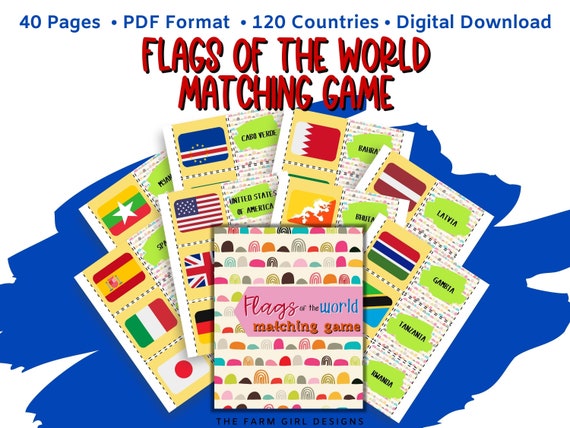 Flags of the World Bingo: Printable Game for Kids  Printable games for  kids, Teaching geography, Educational games for kids