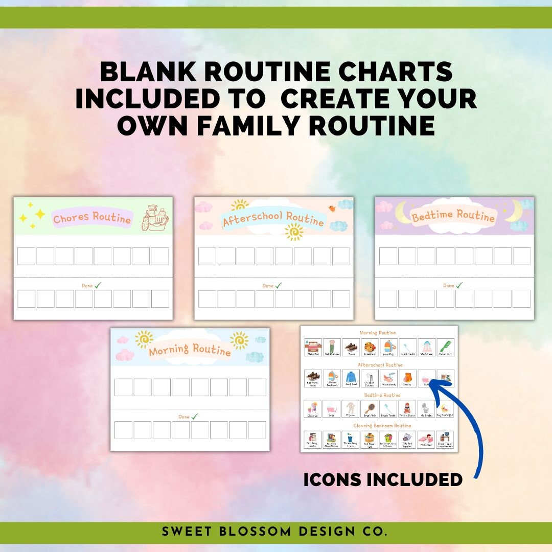 Routine Charts for Kids Pictures, Chore Charts for Kids, Kid Morning ...
