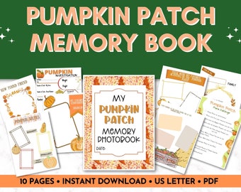 Fall Memory Journal For Kids, Pumpkin Patch Memory Book, Printable Photo Journal, Pumpkin Observation, Pumpkin Unit, Fall Family Memories