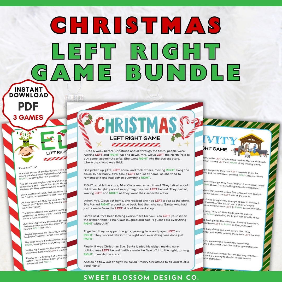 Christmas Left Right Game, Christmas Party Game, Gift Exchange Game