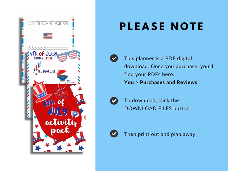 July 4th Activity Pack For Kids, 4th of July Activities, Word Search, Printable Tic Tac Toe, Printables For Kids, Learning Activities image 3