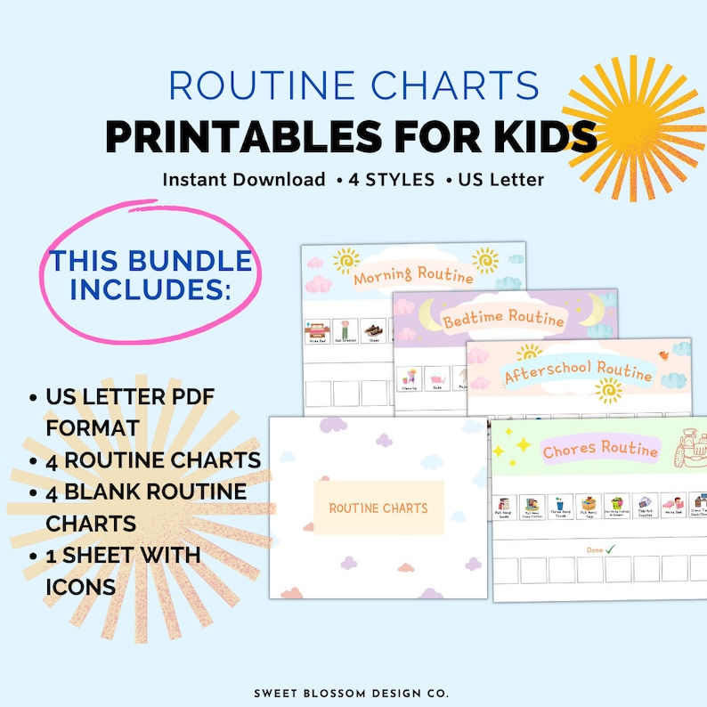 Routine Charts for Kids Pictures, Chore Charts for Kids, Kid Morning ...