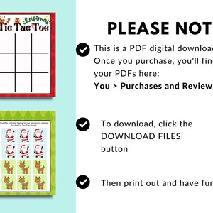 Printable Christmas Tic Tac Toe Game, Holiday Printable Games for Kids ...