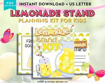 Lemonade Stand Dramatic Play, Lemonade Sign, Lemonade Stand Bundle, Dramatic Play Summer, Lemonade Party Invitation, Pretend Play Summer