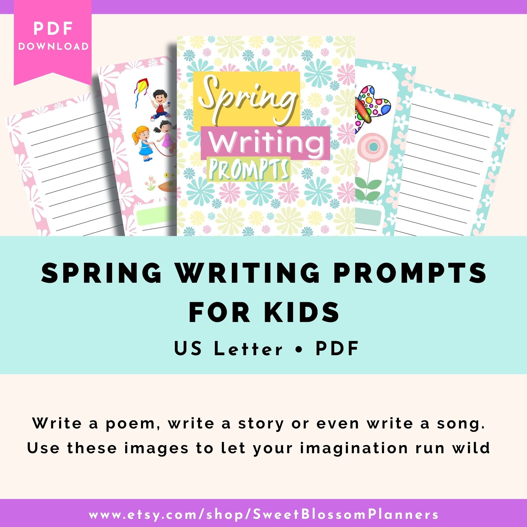 Writing Prompts for Kids, Printable Journal for Kids, Kids Journal ...