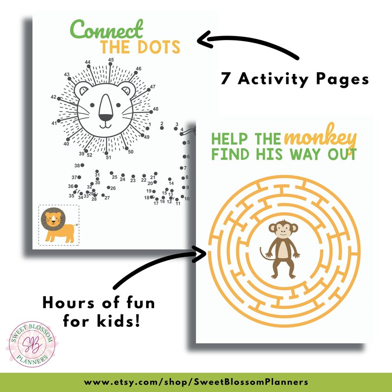 Animal Activity Packet for Kids, I Spy Activity Sheet, Learning Pages ...