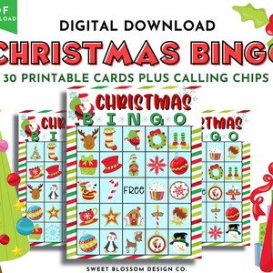 Christmas Bingo, Printable Games for Kids, Christmas Games, Printable ...