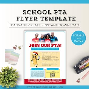 Join The PTA Flyer, PTA Membership Flyer, Teacher Appreciation Week Flyer For Parents, Pta Sponsorship Template, PTA Member Form Canva