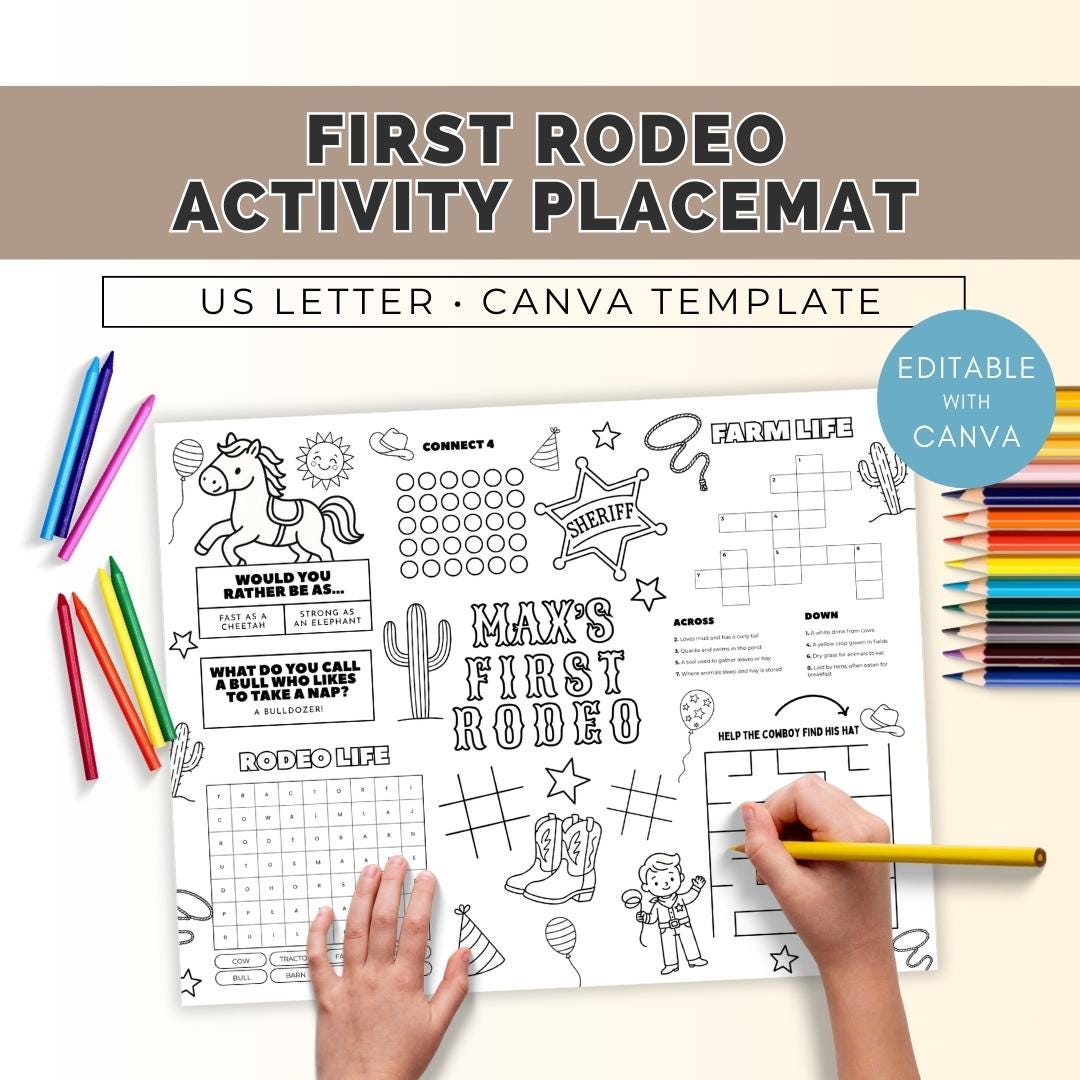 First Rodeo Activity Page First Rodeo Coloring Page, First Rodeo Activity Sheet, First Rodeo ...