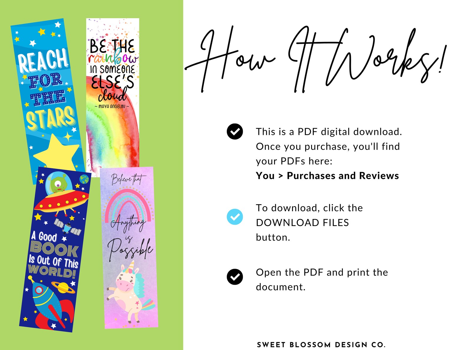 Printable Bookmark Bundle for Kids Bookmarks for Kids Etsy