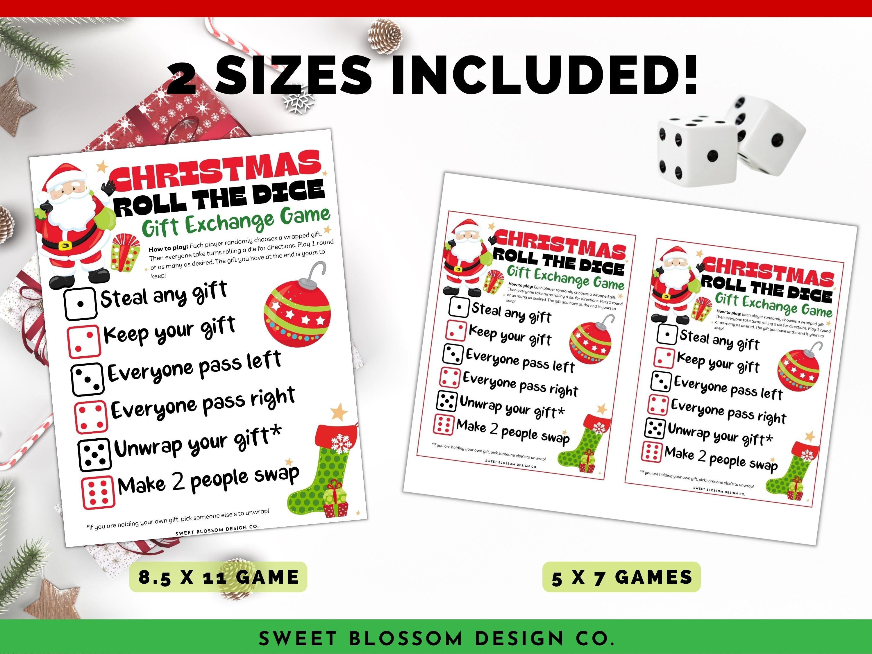 Christmas Roll the Dice Gift Exchange - Hilarious Yankee Swap Game! – Print  GoGo