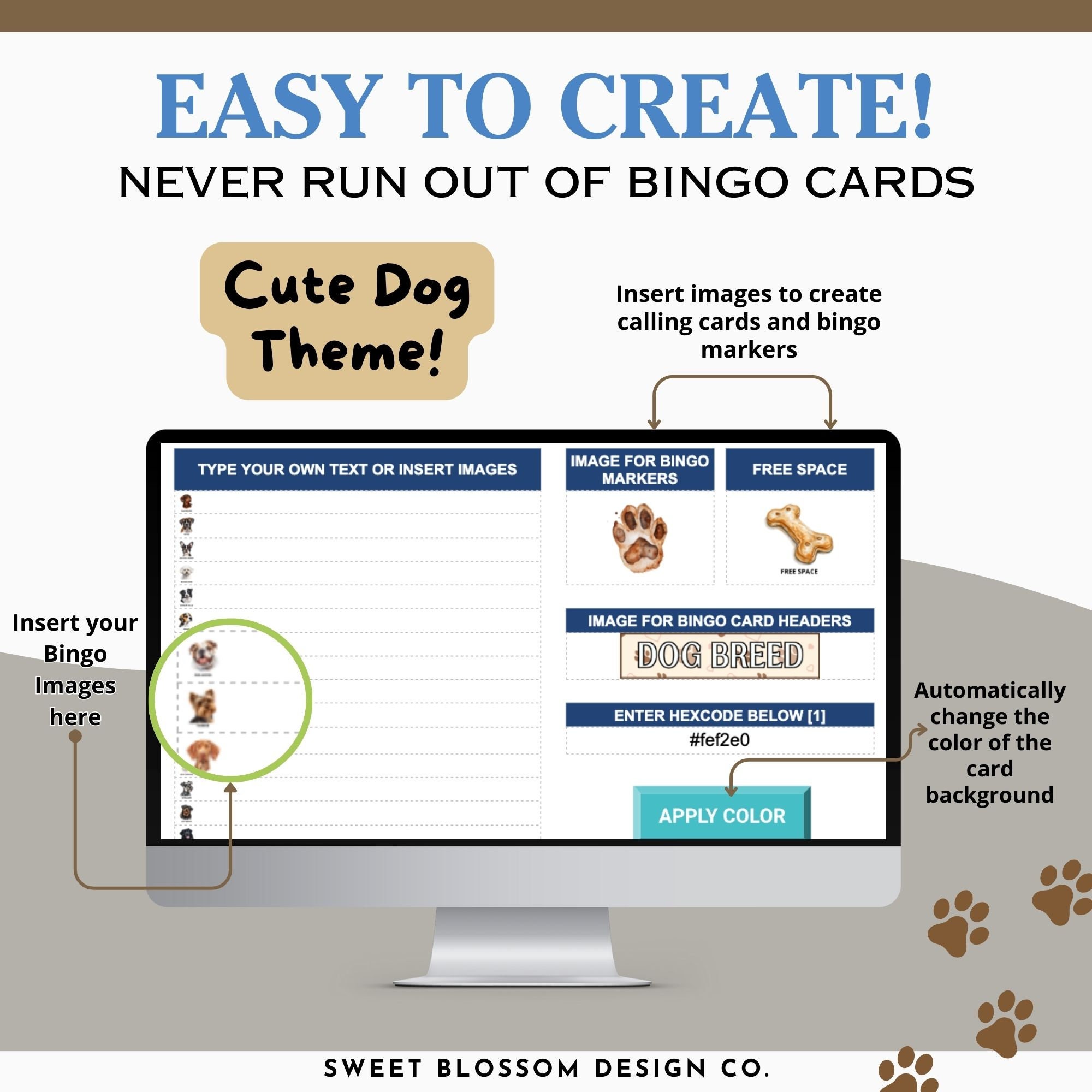 Dog Bingo Card Generator for Google Sheets, Printable Dog Bingo Cards ...