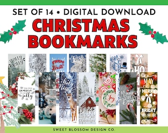 Christmas Printable Bookmarks, Christmas Photo Bookmarks, Holiday Bookmarks, Printable Bookmarks for Christmas, Gift For Readers