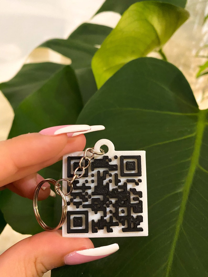 Clave de código QR Mensaje personalizado / Nota de amor / Etsy