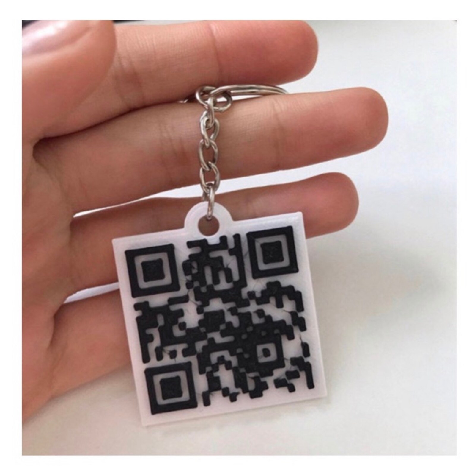 Clave de código QR Mensaje personalizado / Nota de amor / Etsy