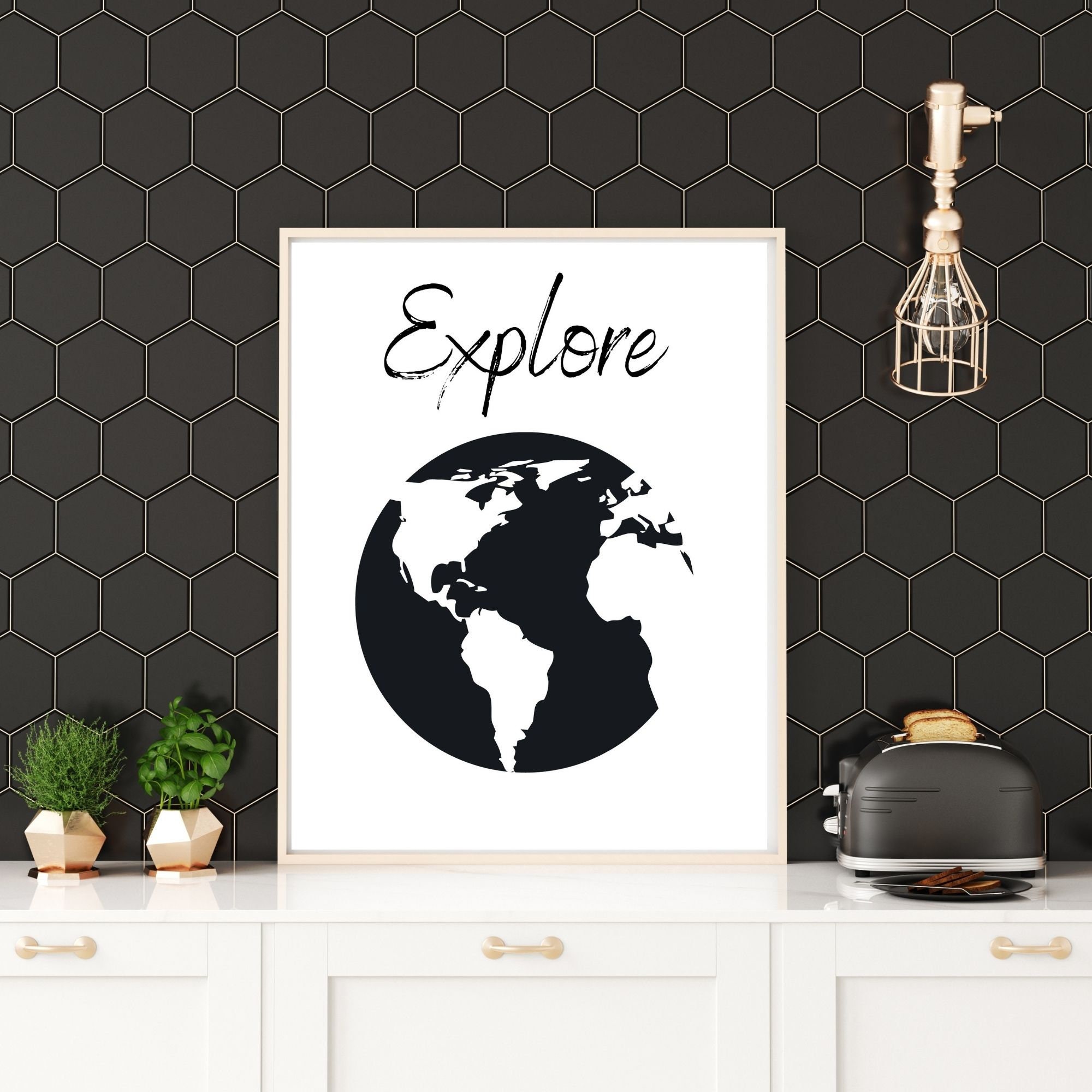Explore Globe Printable Poster Size Wall Art is Perfect for - Etsy