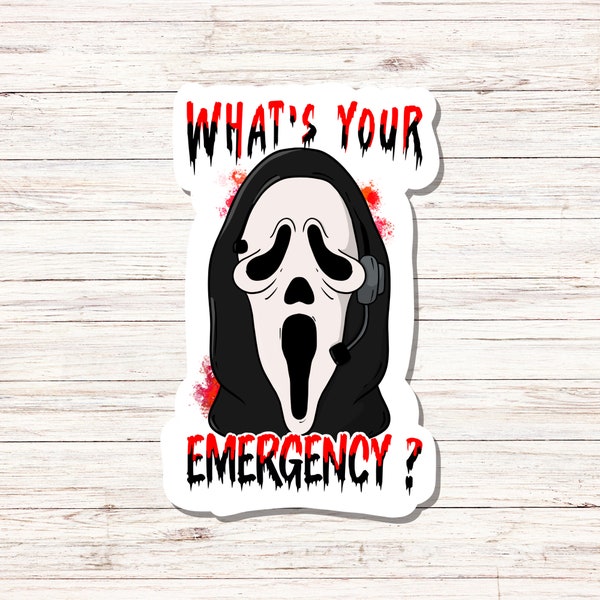 What’s Your Emergency Sticker, 911 Dispatcher Stickers, Gifts for Dispatchers, Halloween Stickers