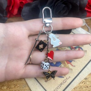 Alice in Boarderland inspired Keychain - dystopian jewelry - spades necklace - Chyshia - Usagi - arisu - joker card - aib merch - joker