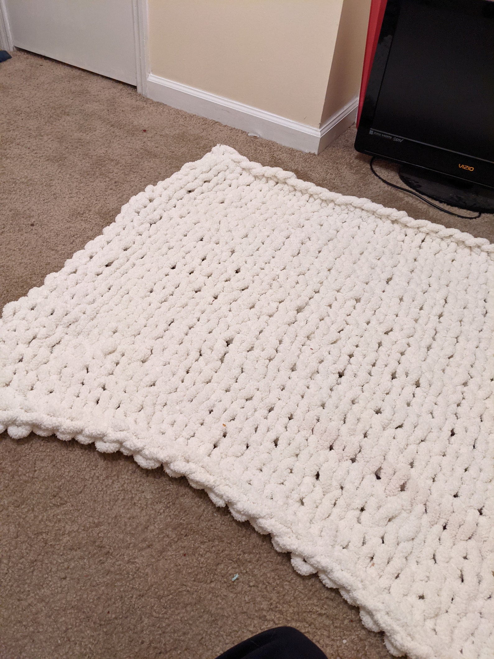 Large Chunky Knit Dog Blanket Etsy