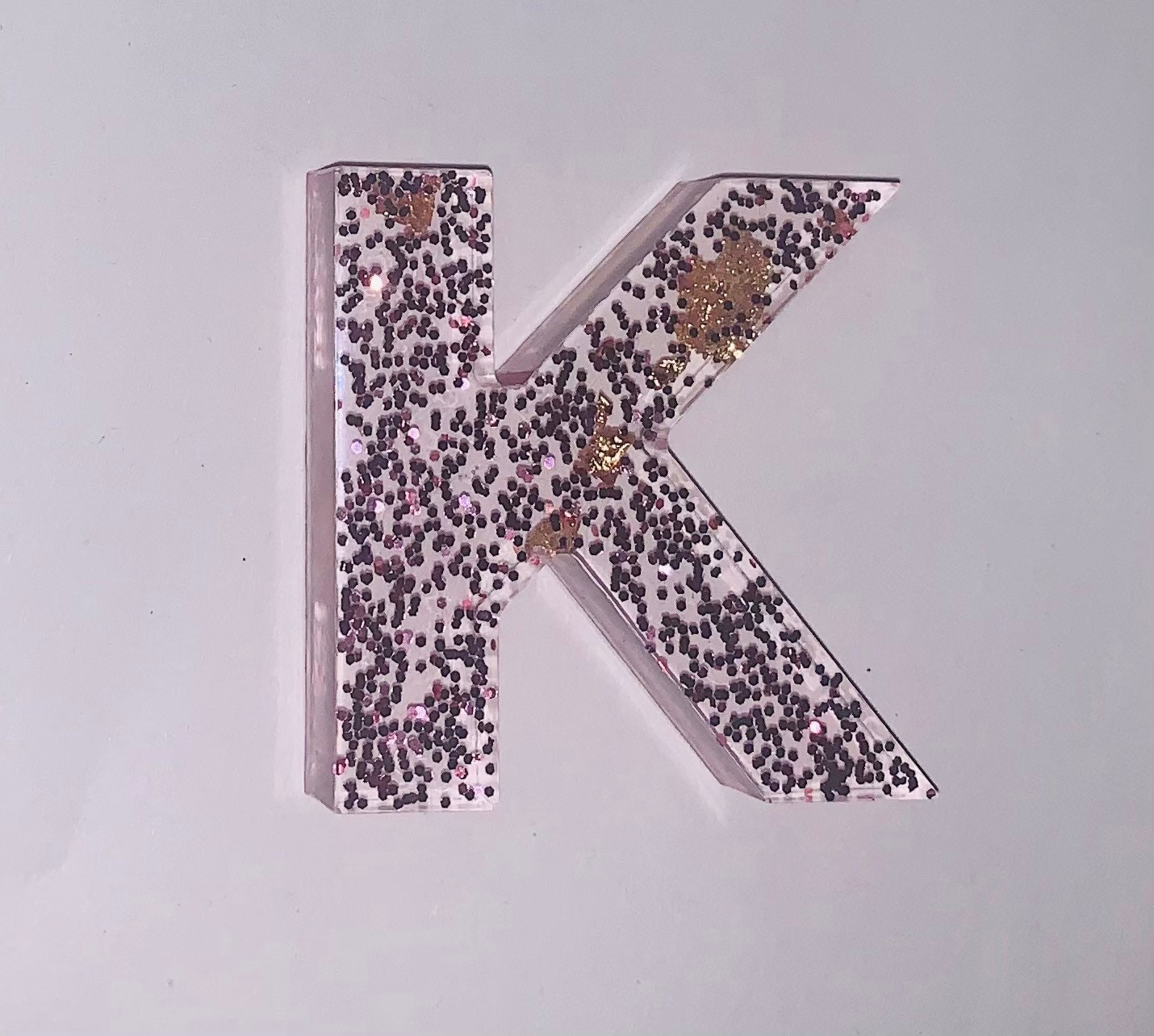 Resin letter keyring letter K Etsy