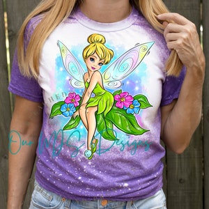 Tinker Bell Inspired Princess Bleached Tee shirt, Princess Birthday shirt, Adult/Youth/Toddler Princess Shirt, Family Vacation Matching Tee