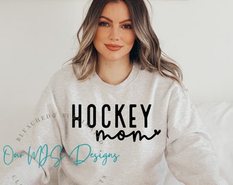 Hockey Mom Bleached Tee: Custom Sublimation Design