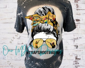 Trap Shooting Mom camiseta blanqueada, Trap Shooting Mom sudadera blanqueada, Clay shotting mamá ropa, Trap shooting mamá regalo, Trap papá