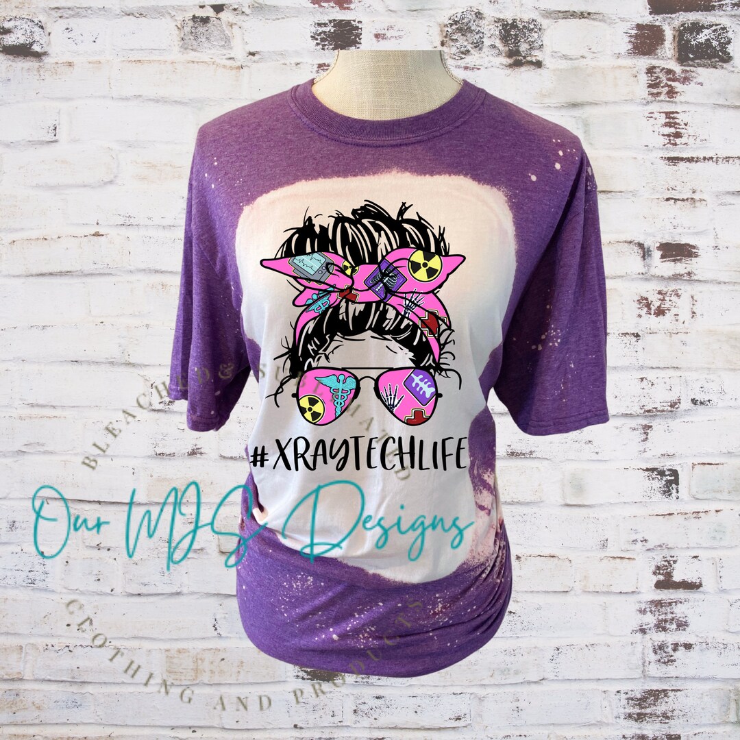 Xray Tech Life Bleached Tee Shirt, Xray Tech Sweatshirt, Xray Tech Gift Idea, Xray Tech Tee