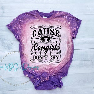 カウガールは泣かないから漂白Tシャツ、漂白スウェットシャツ、大人/ユース/幼児サイズのクルーネック、カントリーミュージックの服、ナッシュビル