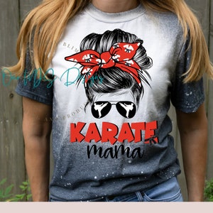 Camiseta branqueada da mãe do karatê, moletom branqueado da mãe do karatê, presente da mãe do karatê, camiseta do karatê, moletom do karatê, camisa do karatê