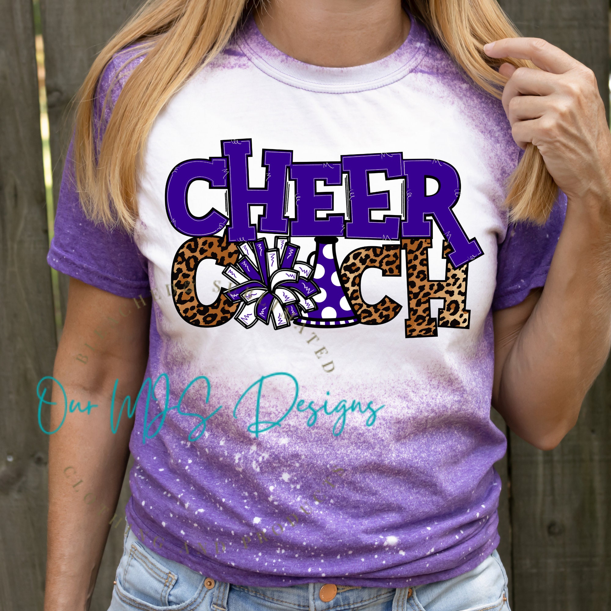 Cheer Coach-   Bleached Sublimated 3D Shirt