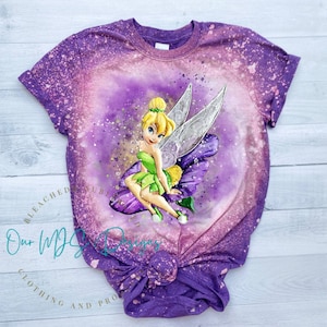T-shirt princesse blanchi inspiré de la fée clochette, chemise d'anniversaire de princesse, chemise de princesse adulte/adolescent/enfant en bas âge, t-shirt assorti pour les vacances en famille