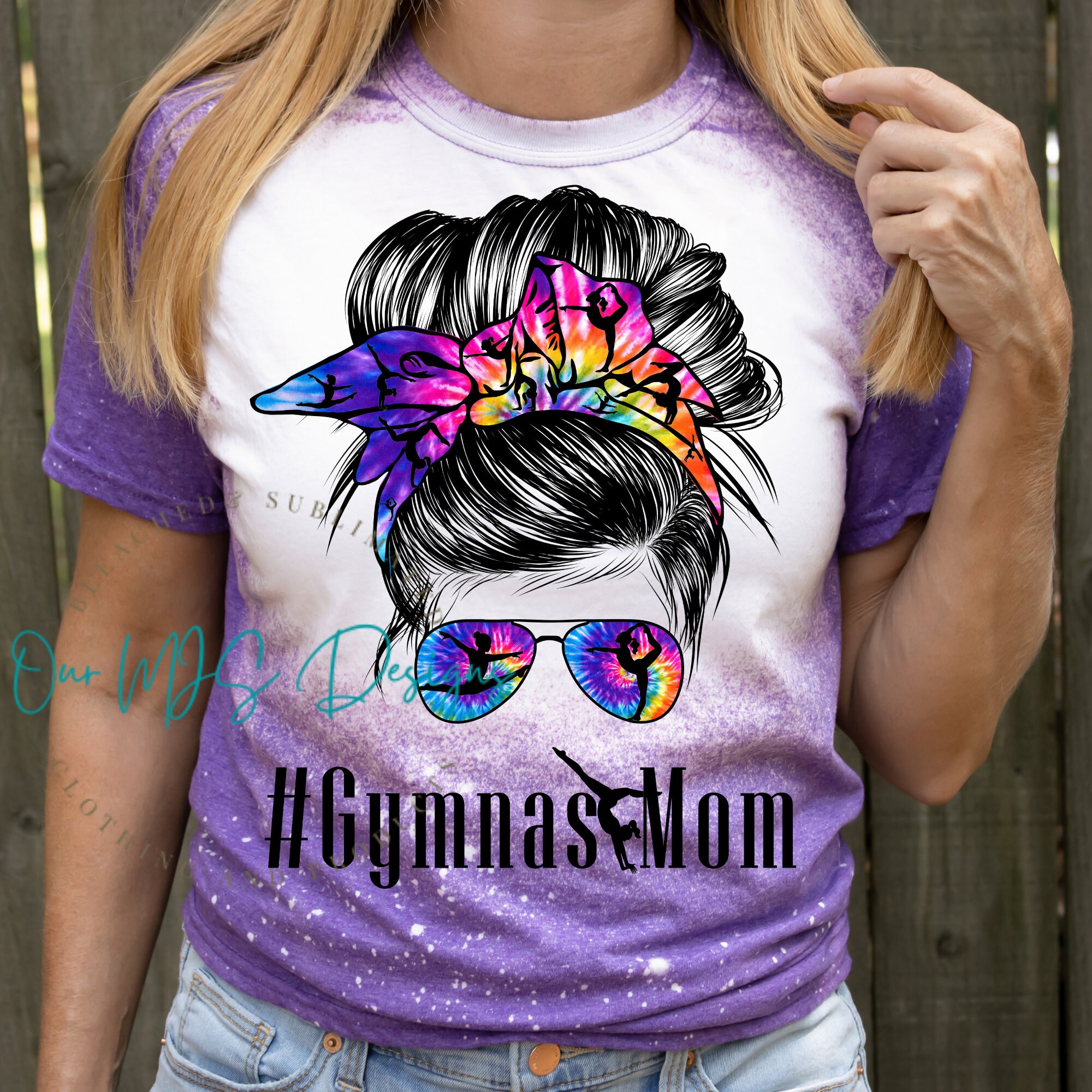 Gymnastics Mom -  Bleached Sublimated 3D Shirt