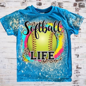 Softball gebleichtes T-Shirt, Softball-Mama-Shirt, Softball-Leben-T-Shirt, Softball gebleichtes Sweatshirt, Jugend-Softball-Hemden, Kleinkind-t-Stück