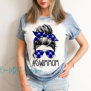 Swim Mom gebleichtes T-Shirt, Swim Mom gebleichtes Sweatshirt, Swim Mom Rundhalsausschnitt, Swim Mom Geschenk, Swim Dad Shirt, Swim Familien-T-Shirt, Swim Life