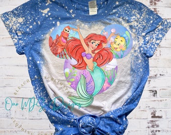 Camiseta blanqueada de Ariel: Camiseta de la princesa Sirenita