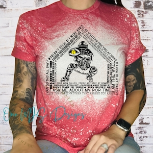 Camiseta de receptor de sóftbol blanqueada: "Te estaré esperando"