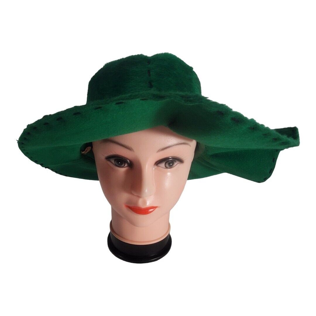 1960s Faux Fur Green Floppy Hat Vintage Mid Mod Retro Duchess Etsy