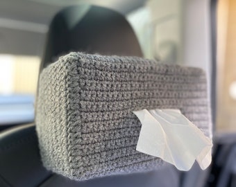 Handmade häkeln Taschentücher Box Halter - Auto Kopfstütze Organizer, Auto Decor