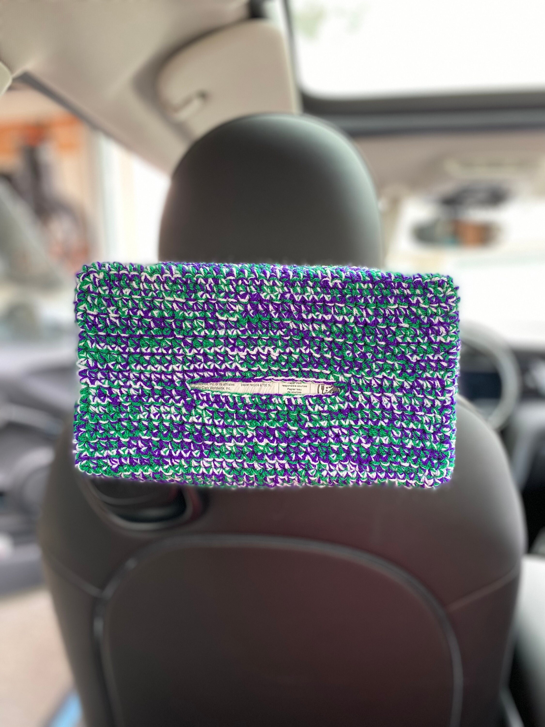 Yarn Tissue Holder for Car SUV Truck, Back Seat Headrest Hanging