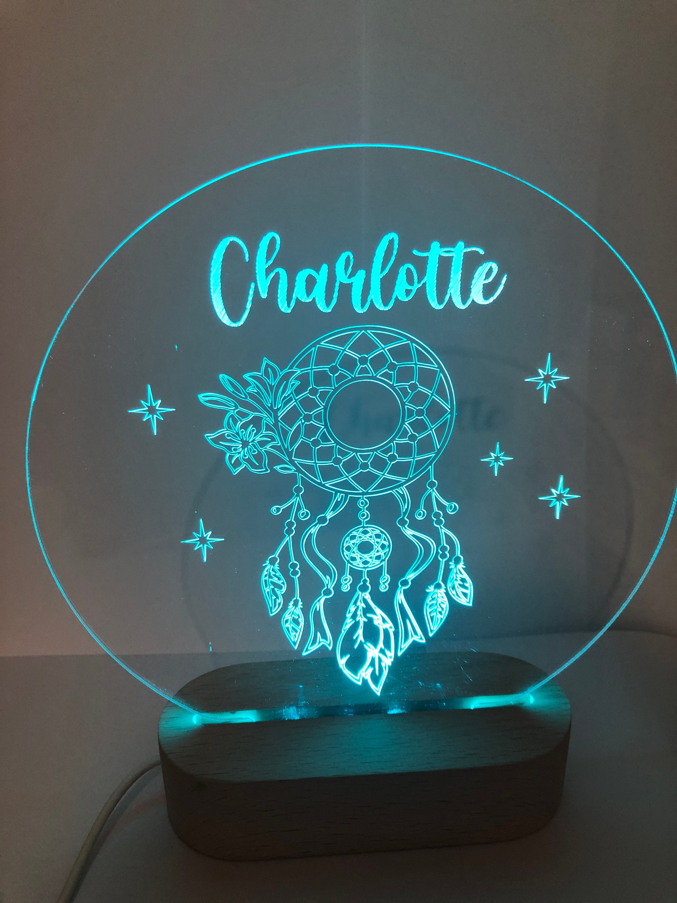 Personalised Dream Catcher LED Night Light Custom Made | Etsy