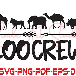 Zoo Animals Svg | Zoo Crew Svg | Animal Svg | Zoo Trip svg | Gift for kids Svg | PNG | EPS | Digital Download | Cutting file | Cricut