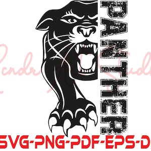 Panther SVG, Panther png, schwarzer Panther SVG, Panther, Panther Silhouette SVG, Krallen svg, SVG für Shirt Cricut geschnitten Dateien, Silhouette