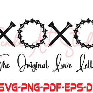 ¡Dos diseños incluidos! XOXO Las cartas de amor originales svg, png, eps y dxf