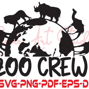Zoo Crew svg & clip art Teacher Shirt svg Squad svg Crew svg Mom Crew svg Mom Squad svg dxf png cut file printable